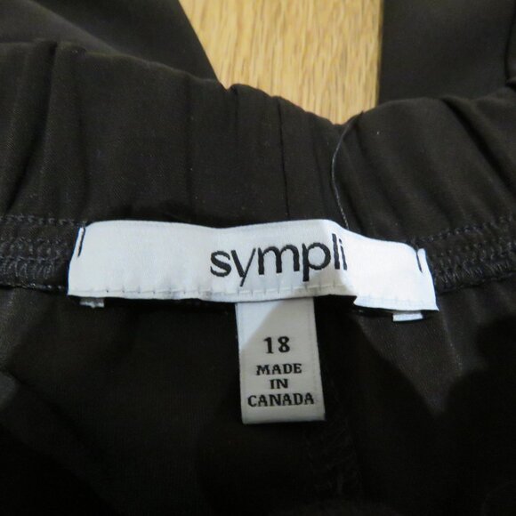 SYMPLI Flounce Relaxed Cargo Pants Wide Leg in Chocolate Lagenlook Size 18 NWT - Picture 12 of 13